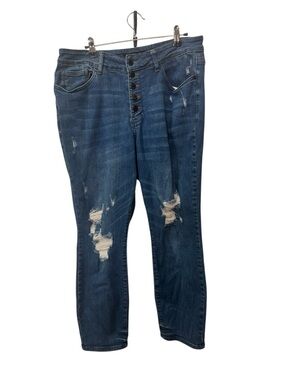 Judy Blue distressed button-fly jeans size 16W